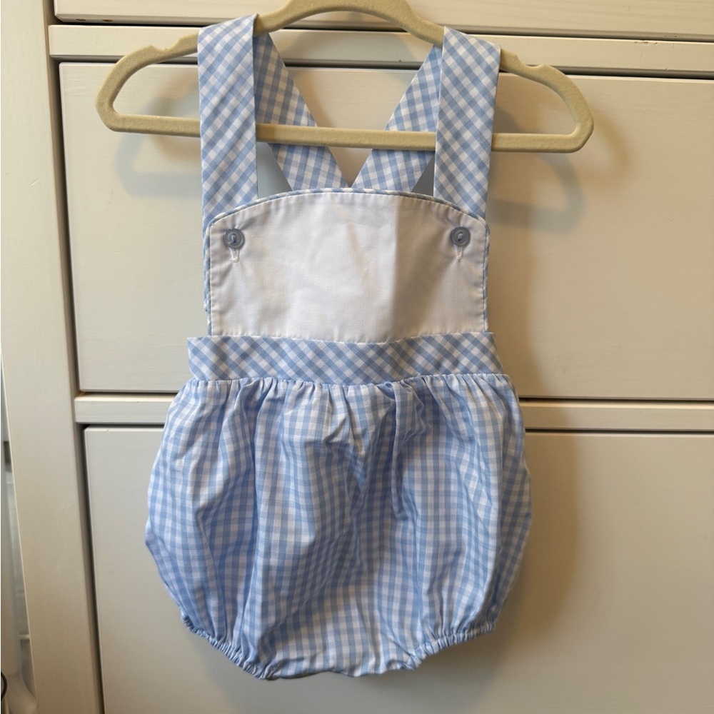 Little English Light Blue Gingham Bubble